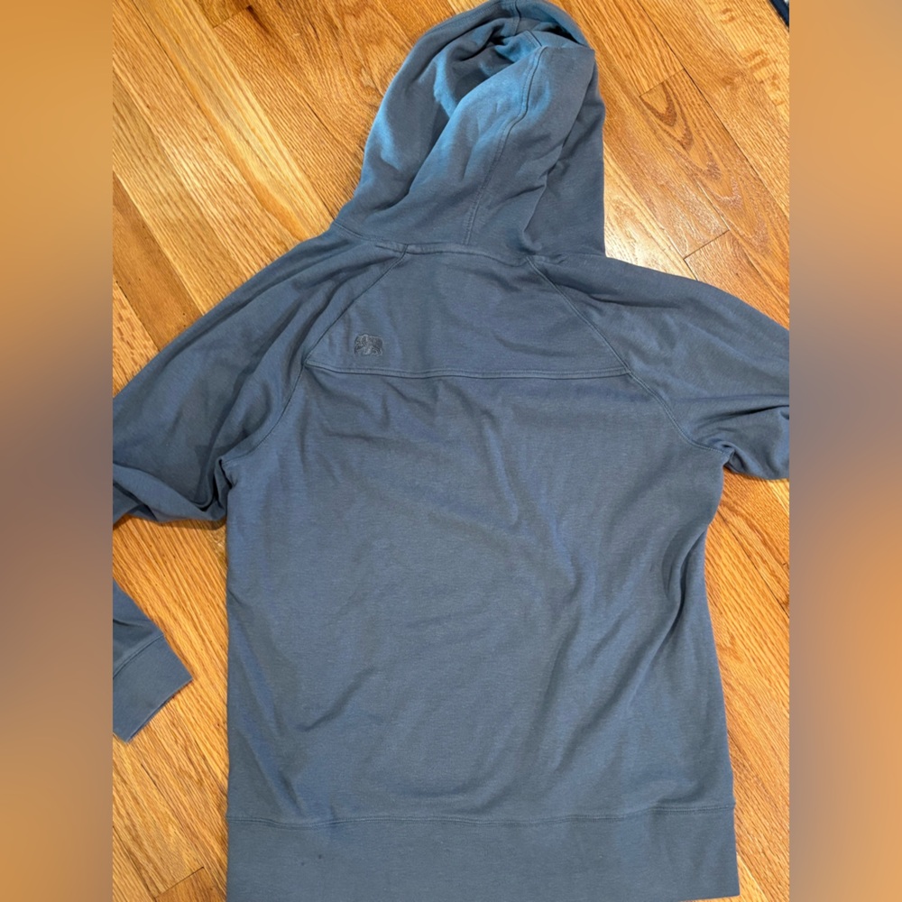 The Normal Brand Charcoal Hoodie with Cream Accents